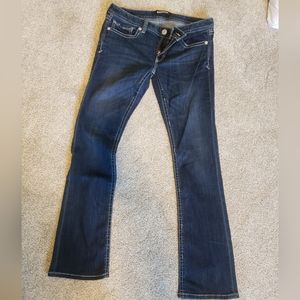 Express Barely Boot Low Rise Jeans